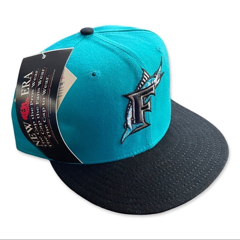 Vintage New Era MLB Florida Marlins Two-Tone 59Fifty Fitted Hat 7 1/4